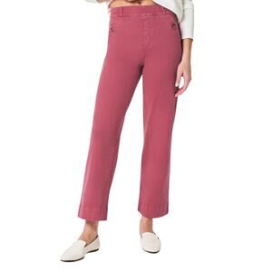 Spanx Twill Cropped Wide Leg Pants, Wild Rose Size S